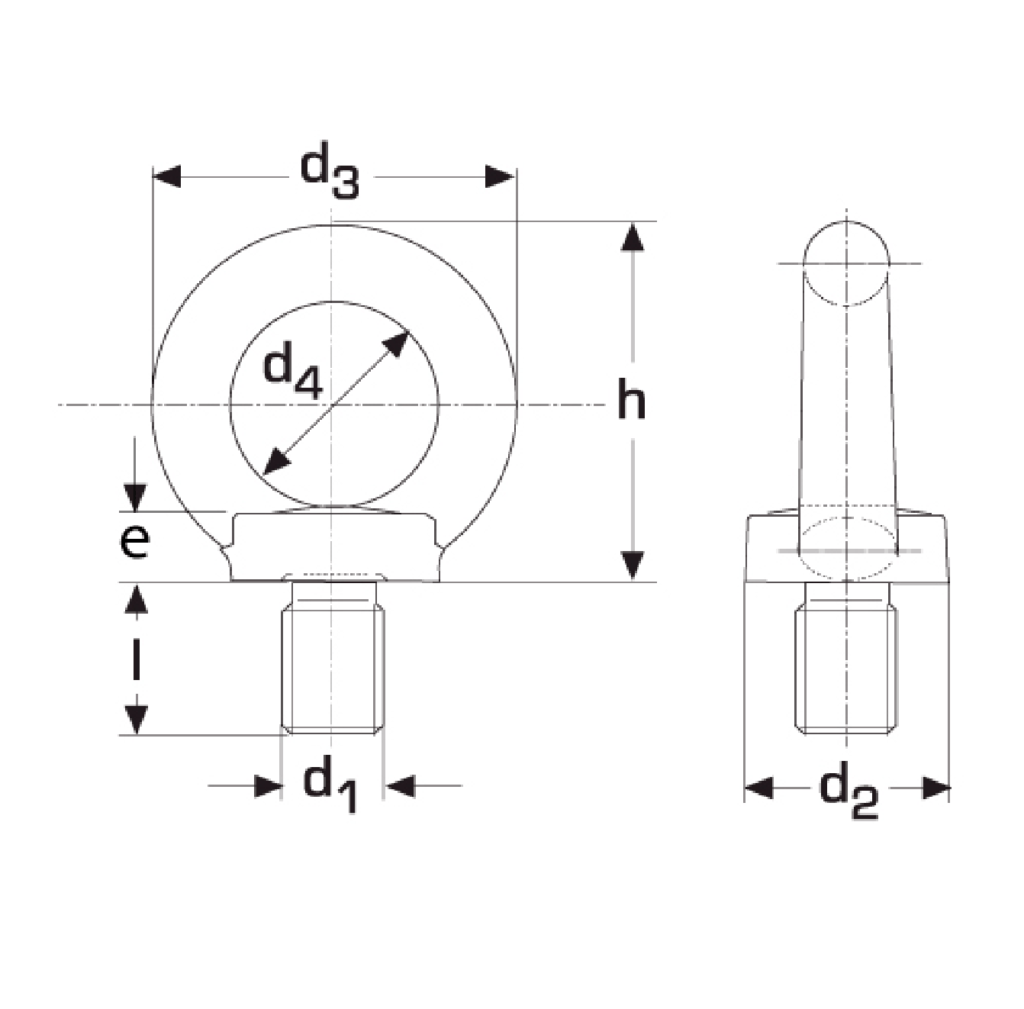 Lifting Eye Bolts – DIN 580/ISO 3266 – Srishaa Machined Fasteners PVT.LTD