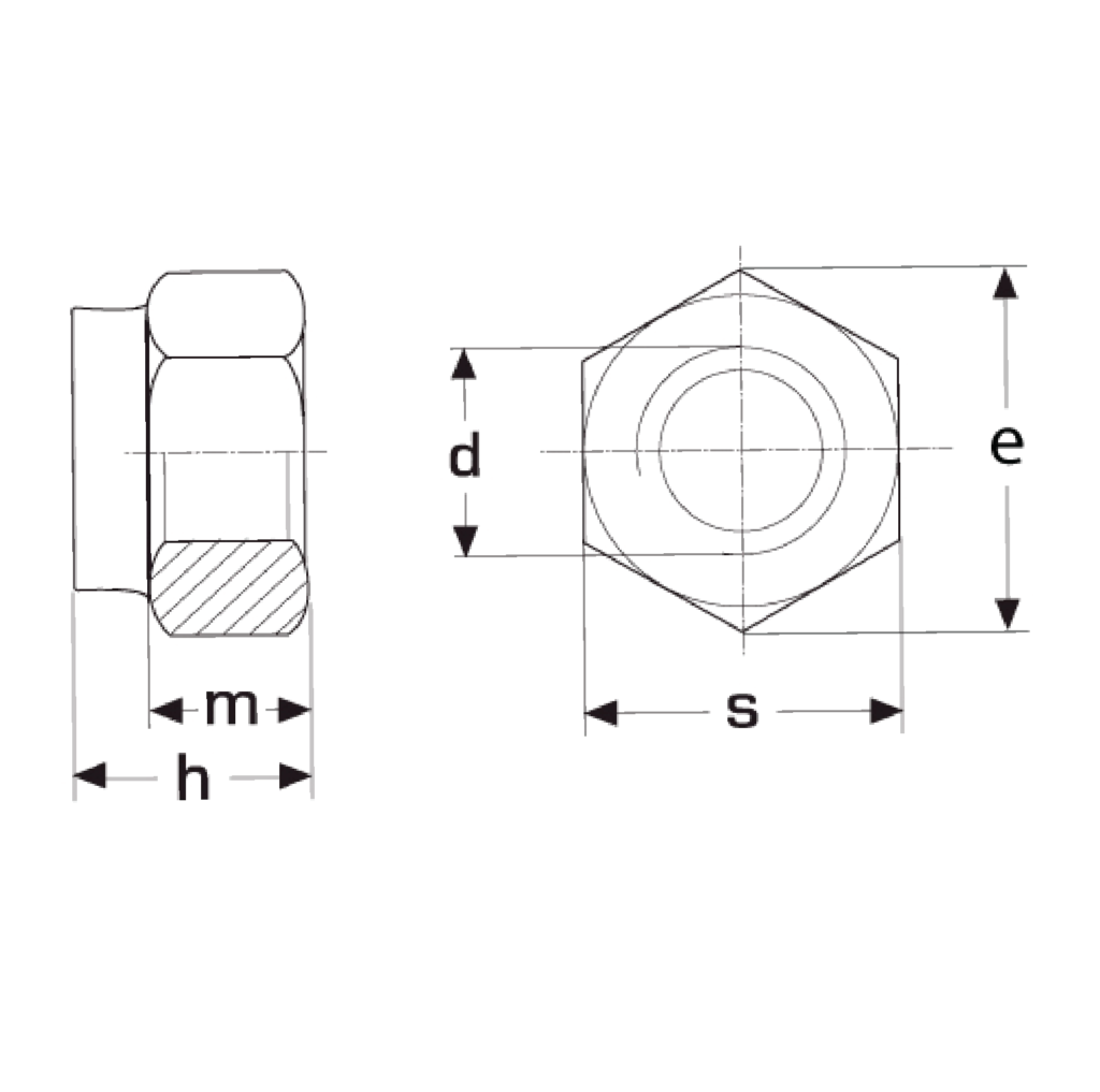 Prevailing Torque Type Hexagon Nuts,High Type – DIN 982 / ISO 7040 ...